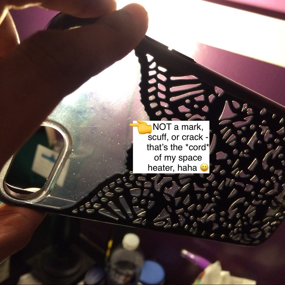 kate spade black filigree cover iPhone 6+, 7+, 8+ - Picture 3 of 5